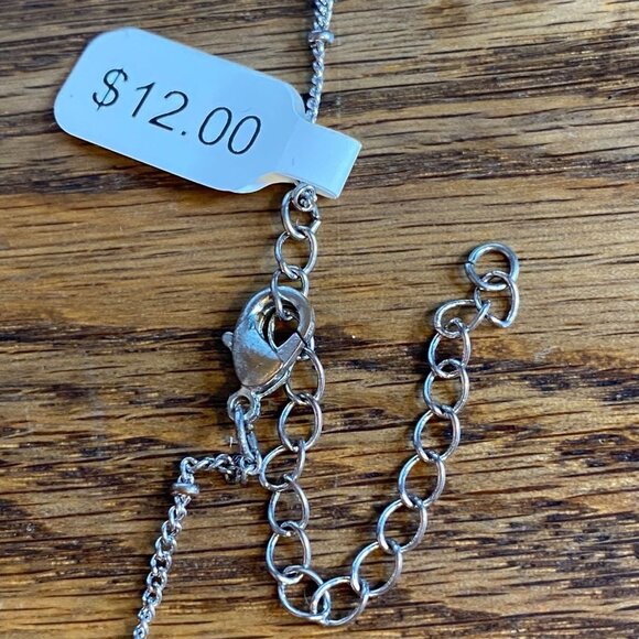 16"-18" Necklace Silver-Tone Vintage Jewelry - Picture 3 of 4